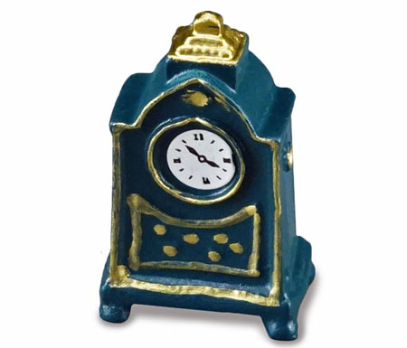 Reutter Porcelain Small Blue Mantle Clock 1:12