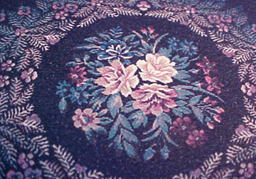 Mc Bay Miniatures Black Rose Round Carpet 1:12 scale