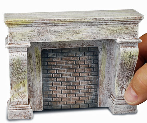 Reutter Porcelain Antique Gray Fireplace 1:12 scale 