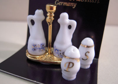 Reutter Porcelain Miniature Porcelain Cruet Set 1:12 scale