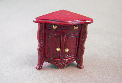 Bespaq Mahogany French Provincial Small Corner Cabinet 1:24 scale