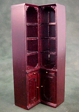 Bespaq Mahogany Emporium Corner Shelves 1:24 scale