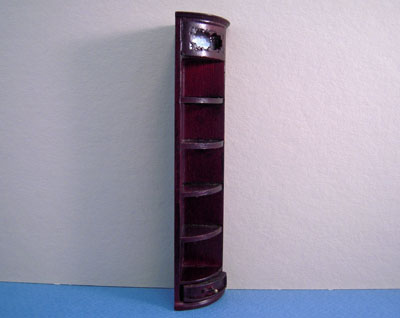 Bespaq Mahogany Emporium End Corner Shelf 1:24 scale