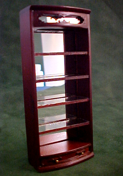 Bespaq Mahogany Emporium Curved Open Shelf 1:24 scale