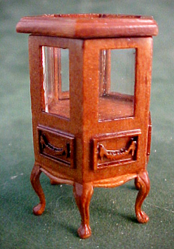 Bespaq Walnut Emporium 6 Sided Showcase 1:24 scale