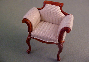 Bespaq Walnut Emporium White Vanity Chair 1:24 scale