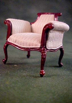 Bespaq Mahogany Emporium White Vanity Chair 1:24 scale