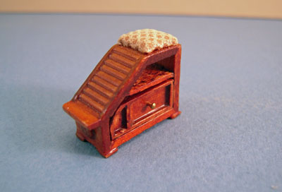 Bespaq Emporium Walnut Shoe Fitting Stool 1:24 scale