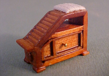 Bespaq Walnut Emporium Shoe Fitting Stool 1:24 scale