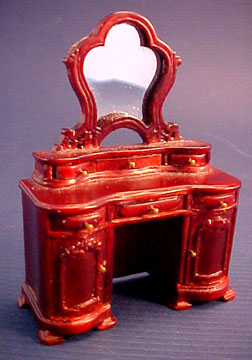 Bespaq Miniature Mahogany Belmont Vanity 1:24 scale