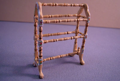 Bespaq Hand Painted Belmont Blue Quilt Rack 1:24 scale