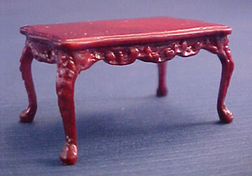 Bespaq Miniature Mahogany Haverson Adam Coffee Table 1:24 scale