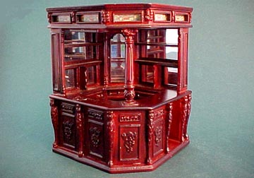 Bespaq Mahogany Olde English Pub Bar 1:24 scale