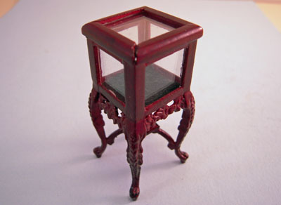 Bespaq 1/2" Scale Mahogany Carved Display Curio