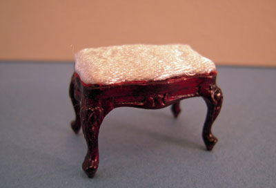 Bespaq Vintage Miniature Mahogany Bench 1:24 scale