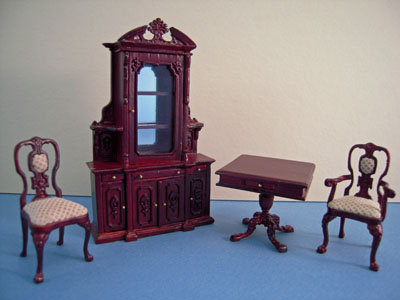 Bespaq Mahogany 4 Piece Carrington Curio Set 1:24 scale