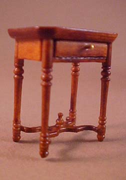 Bespaq French Country Amise Walnut End Table 1:24 scale