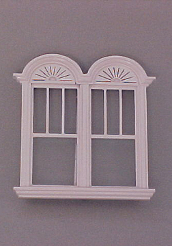 Majestic Mansions Miniature Newport Decorated Double Window 1:12 scale