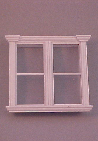 Majestic Mansions Miniature White Westfield Double Window 1:12 scale