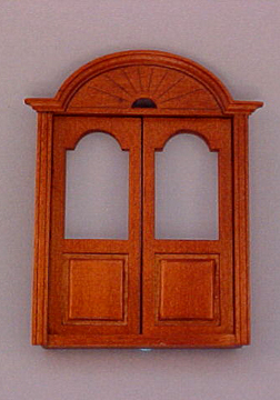 Majestic Mansions Miniature Walnut Newport Double Door 1:12 scale