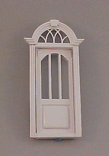 Majestic Mansions Miniature White Cambridge Exterior Door 1:12 scale