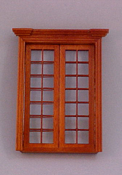 Majestic Mansions Walnut Classic French Door 1:24 scale