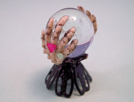 Creepy Hands Crystal Ball 1:12 scale 