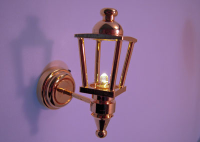 Battery Operated Brass Coach Lamp 1:12 scale