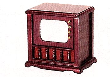 Mahogany TV Set 1:12 scale