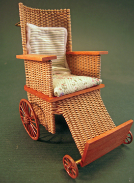 Tates Collectables Handcrafted Wicker Wheel Chair 1:12 scale