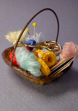 Knitting Basket 1:12 scale
