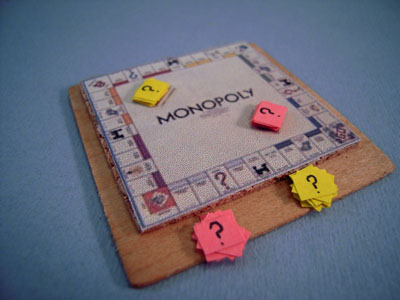 Taylor Jade Handcrafted Wooden Monopoly Board 1:12 scale