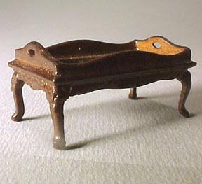 Bespaq Miniature Old Walnut French Bed Tray 1:24 scale