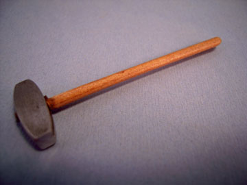 Miniature Claw Hammer 1:12 Scale Dollhouse Sledge Hammer Set of 2 - F080