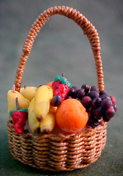 Filled Fruit Basket 1:12 scale