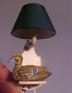 Duck Decoy Wall Lamp 1:12 scale
