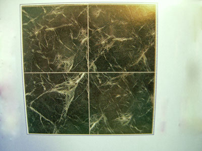 World Model Green Faux Marble Floor Tile 1:24 scale