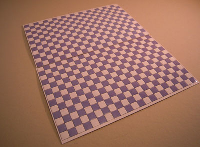 World Model Light Blue Checked Faux Wall or Floor Tile 1:24 scale