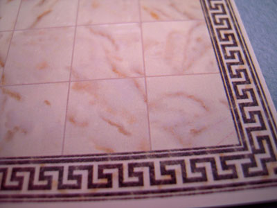 White Faux Marble Tile 1:24 scale