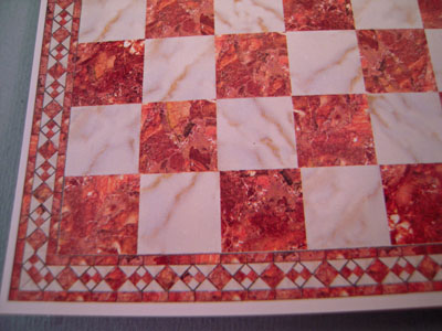 Coral Faux Marble Tile 1:24 scale