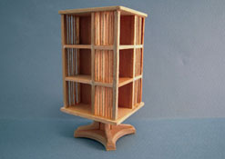 Dolls House 1:24 Scale Unfinished Natural Wood Bookcase Shelf Unit 
