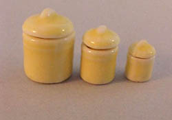 White 4 Sets #IM65383 Dollhouse Miniatures 1:12 Scale Canister Set 
