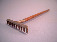 Half scale 1/24 Garden Rake dollhouse miniature tool ISLX203 
